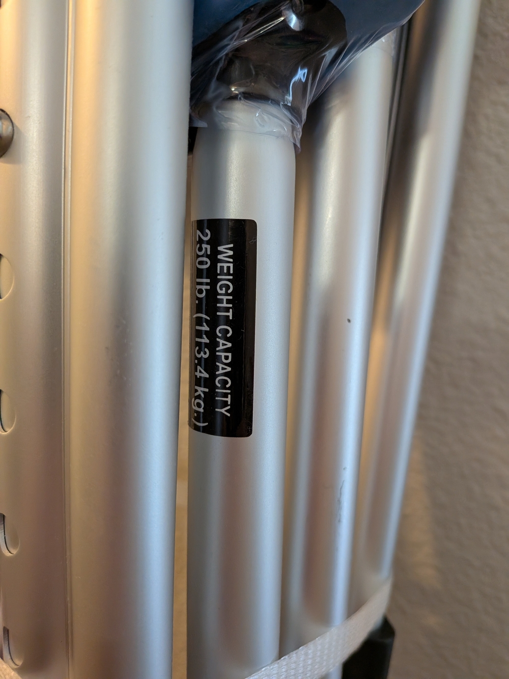 Source Unknown Blue and Silver Folding Crutches - Picture 2 of 3